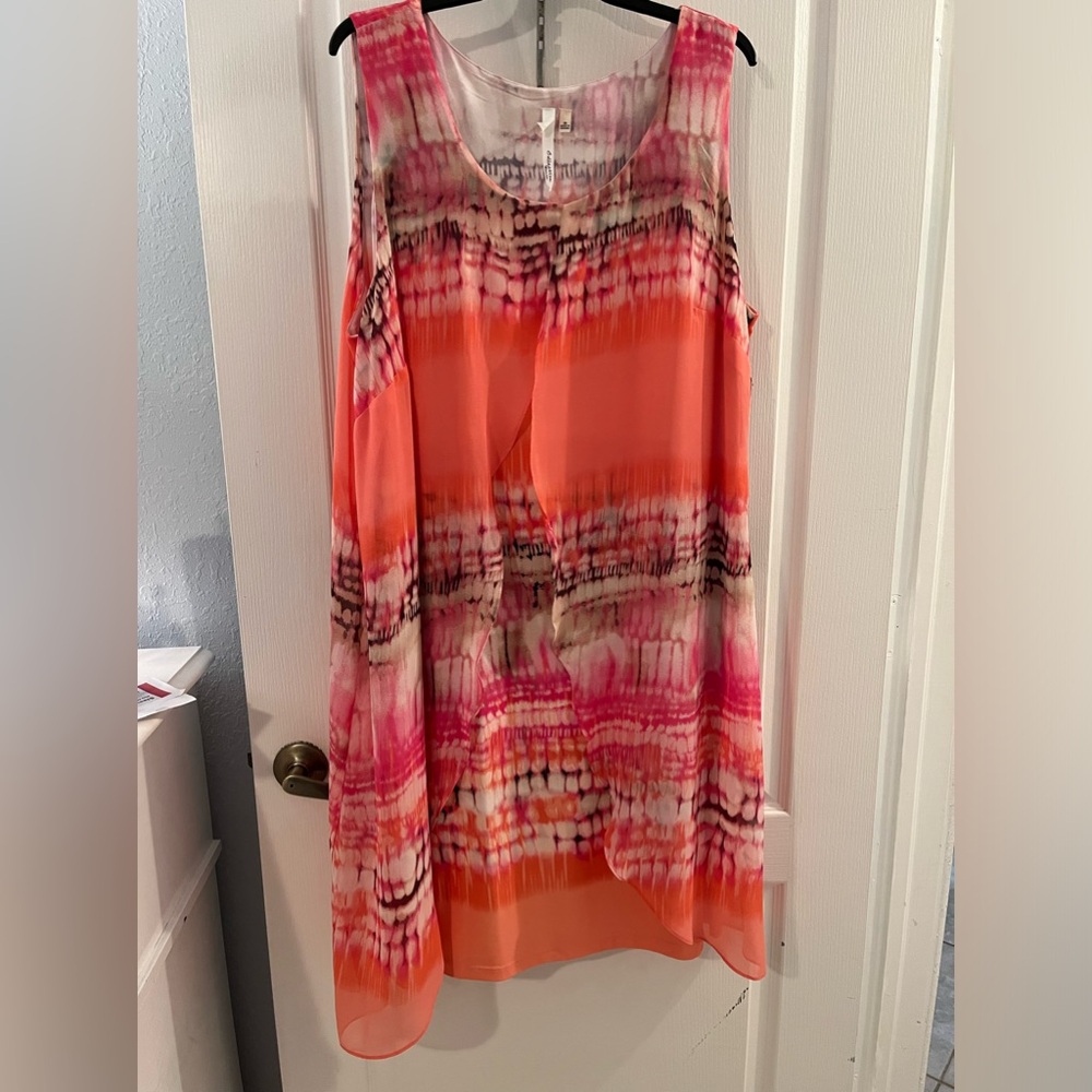 Orange & Pink Summer Dress 3X